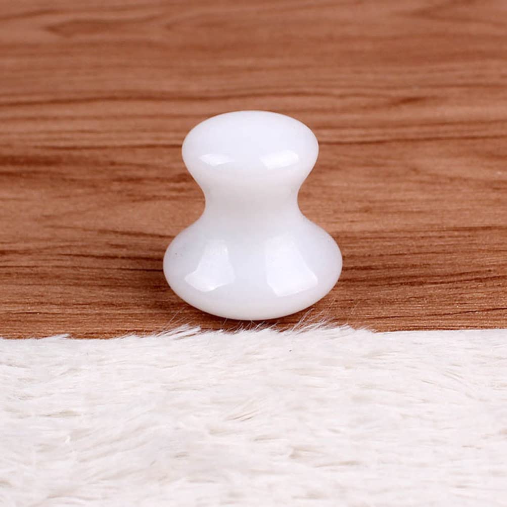OSALADI Pierre De Massage En Jade Champignon 2 Pièces Masseur Visage Et Corps Pour Gua Sha Massage Du Cou Et Dos Accessoire De Soin De Peau Quotidien Pour Hommes Et Femmes
