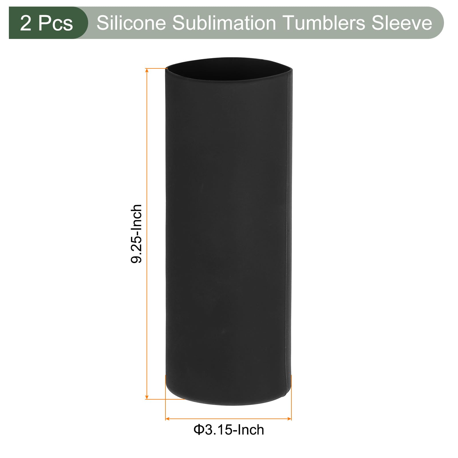 YOKIVE 2 Pcs Silicone Sublimation Tumbler Sleeve, Seamless Heat Resistant Cup Protector Cover - Image 2