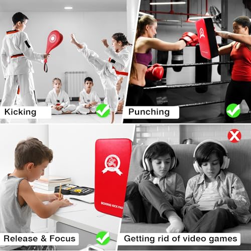 Image of 3-in-1 Boxing Training Set, Punching Mitts, Kick Pad and Target Paddle | Martial Arts Target Training Paddle for Taekwondo Karate MMA, Boxing Equipment Sparring for Kids, Teens & Women