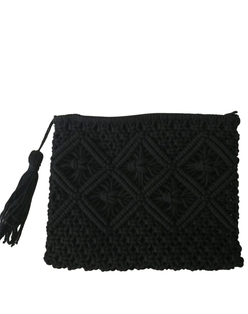 R.R.LALA Looks Hand Work Womens Handmade Macrame Bags For Girls, Handbag Bag Macrame Bags - Size: Width 10" x Length 7" inch BLACK COLOR cotton (B0C65QNSTY) Amazon Price History, Amazon Price Tracker