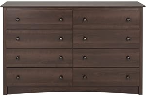 Prepac Fremont Modern Espresso 8-Drawer Double Dresser