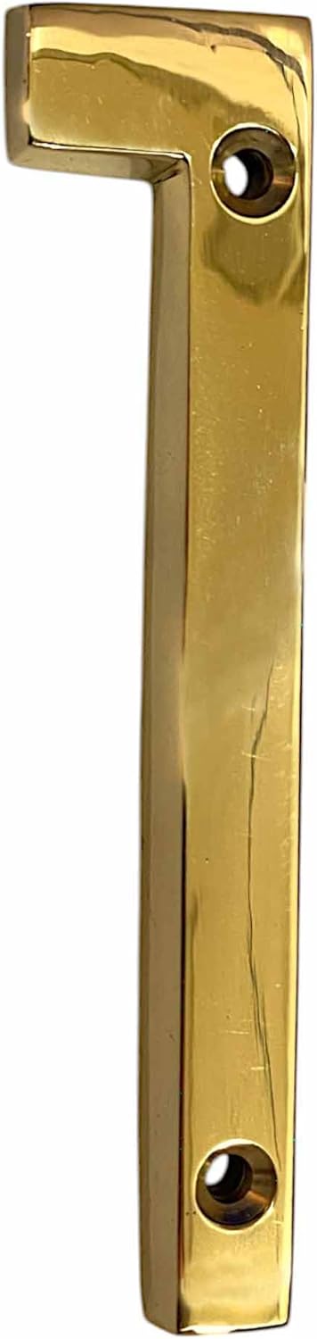 STYLENT Decor Brass 4 Inches House Numbers for Outside, Metal Address Number 0 - House Hotel Door Number Plaque Numeric Numerical Digit 0-9, Modern Design, Weather-Resistant, No Fading