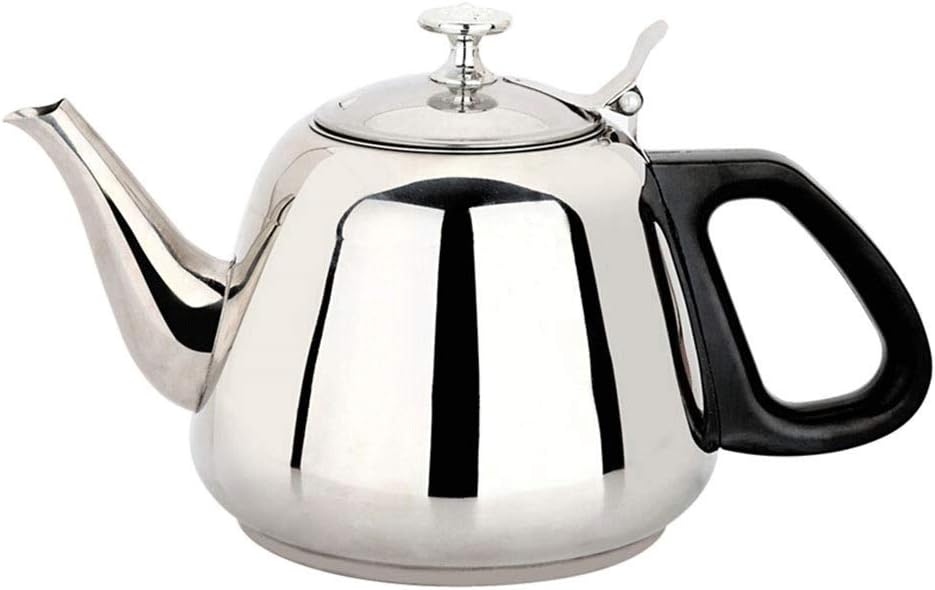 Tea Kettle - Steel Whistling Teapott Top Tea Maker Infuser Teapots Strainer Included