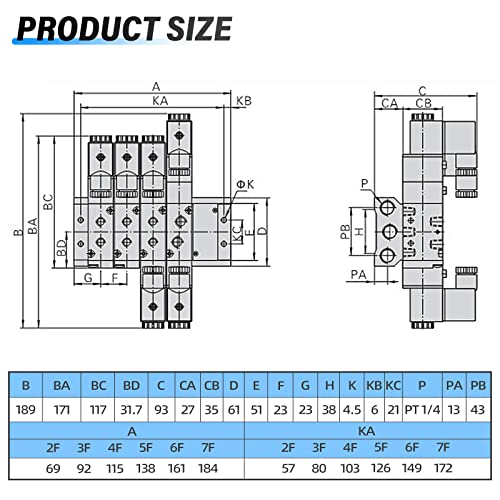 TAILONZ PNEUMATIC 200M 6-position manifold 4V210-08 solenoid valve base manifold solenoid valve base with accessories - Image 3
