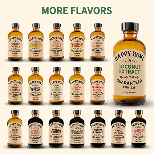 Happy Home Premium Natural Coconut Flavor - Certified Kosher, 4 oz.