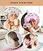 2+3 Large Satin Bonnets with Scrunchies for Women, Hair Bonnet Sleeping Tie Bonnet for Braids Curly Hair, H