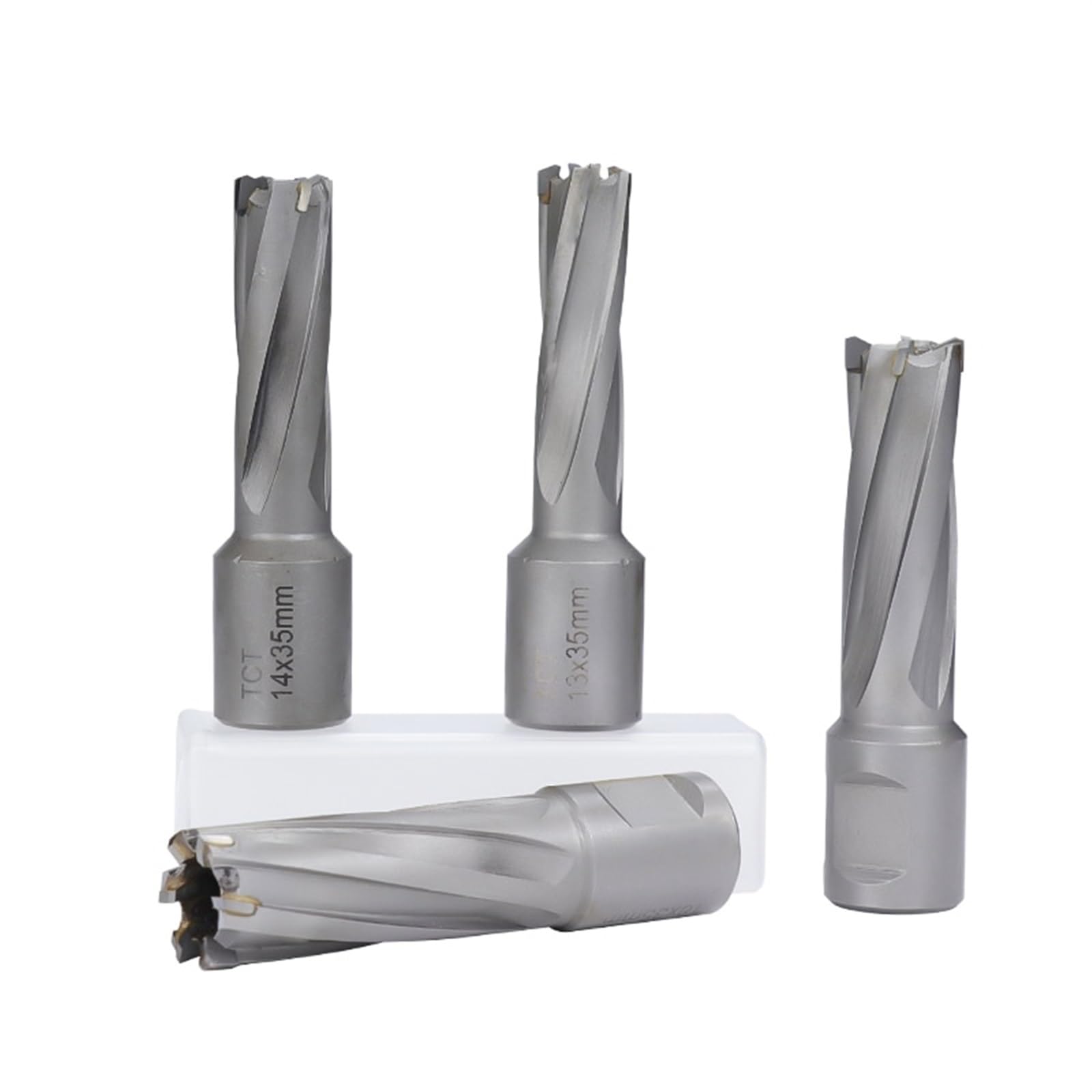 Cortador anular, broca hueca magnética con vástago de 13/14/16/17/18/26/32mm for taladro cortador de sierra perforadora de carburo de Metal(12x35mm)