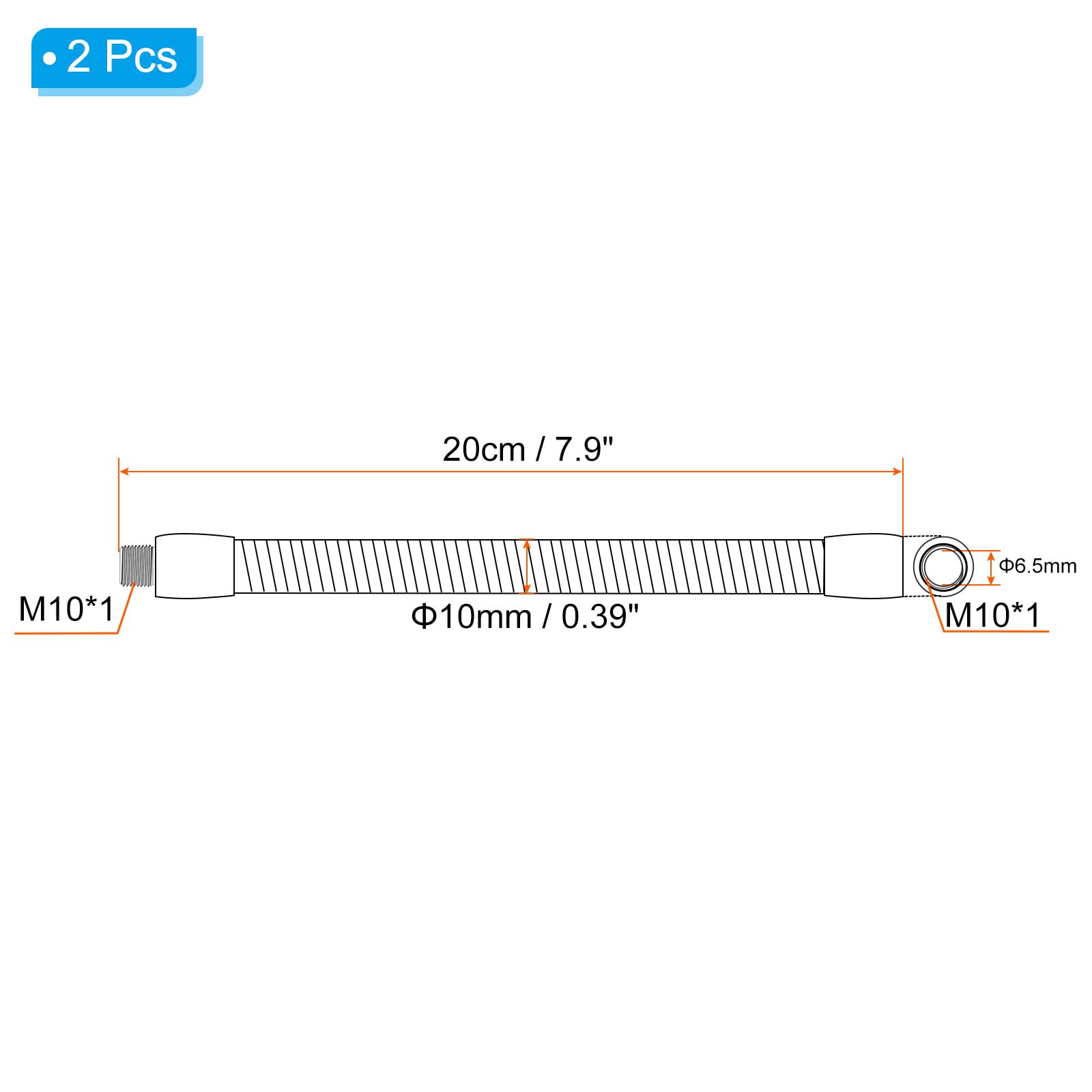 PATIKIL 7.9" Universal Gooseneck Hose - Image 2