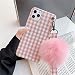 Produktbild MILKSMELL Retro Herbst und Winter Hahnentritt-Handseil-Haar-Ball iPhone 11 / X/XR/XS maximale Fall-Schutzhülle für iPhone 6S / 7Plus / 8 Telefon-Fall