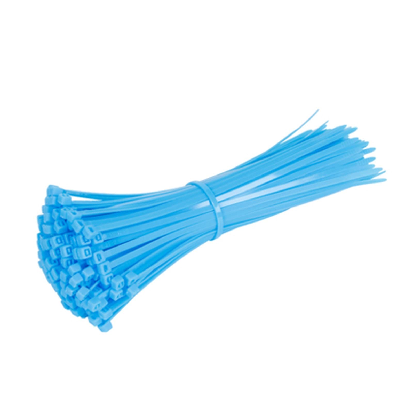 Nylon Cable Tie Buckle， Self-Locking Nylon Cable Ties 100pcs Multicolor 1.9mm x 100mm(Blue)