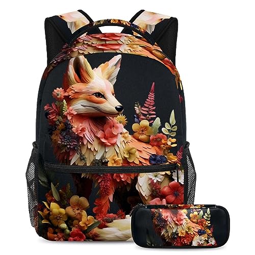 Sac à dos renard enfants ensemble cartables filles garçons adolescents sac à livres
