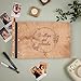 Enjoy The Wood Personalized Wooden Photo Album with Engraving - Handmade Scrapbook Album - Custom Memory Book for Wedding, Family & Special Moments - Photo Book Best Gift for Couple (Wreath)