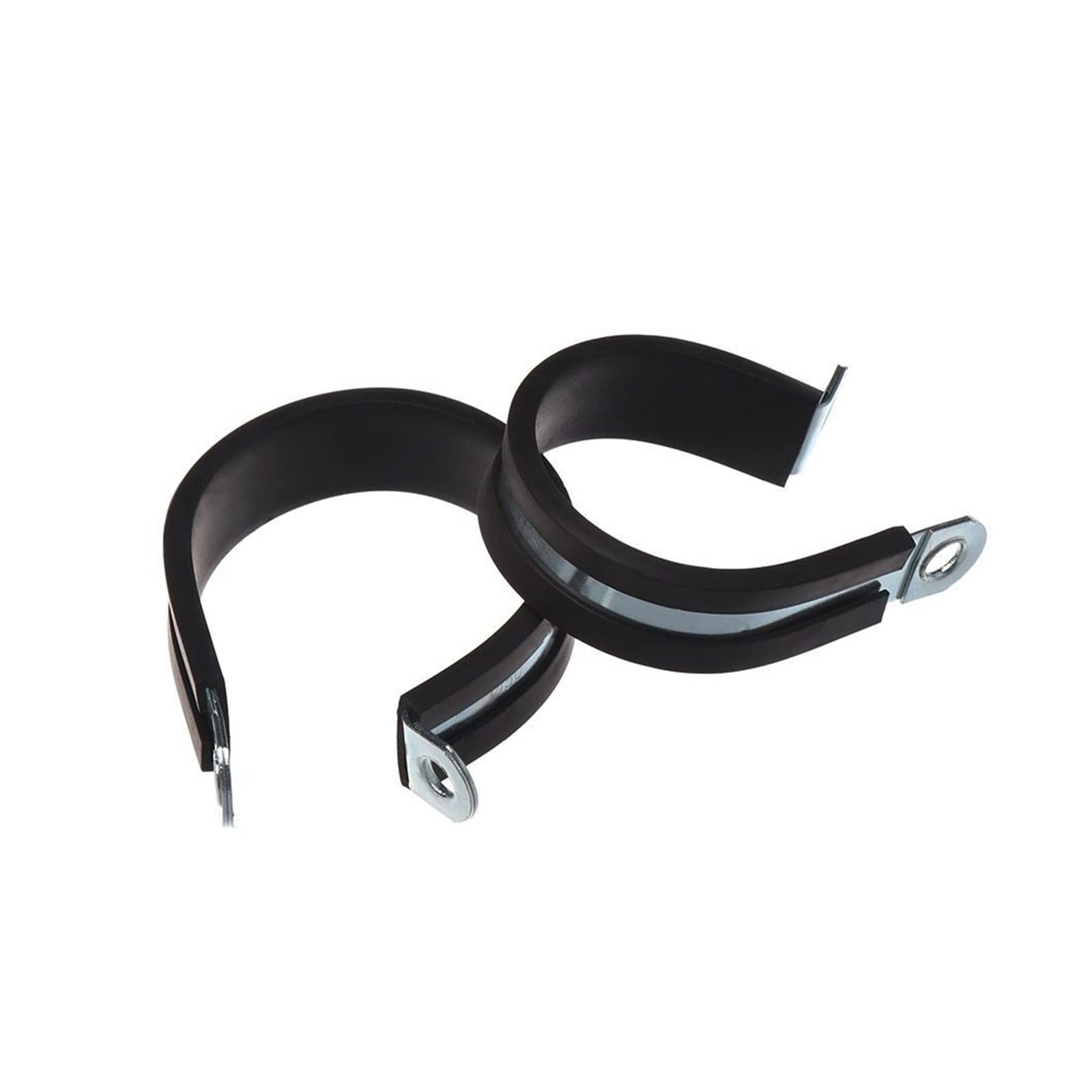 Abrazaderas de tubería, abrazadera de manguera, 10 piezas Abrazadera de manguera de cableado Clips P forrados de goma Montaje de cable de tubería Fijadores Hardware Accesorios eléctricos (Tamaño: 10 m