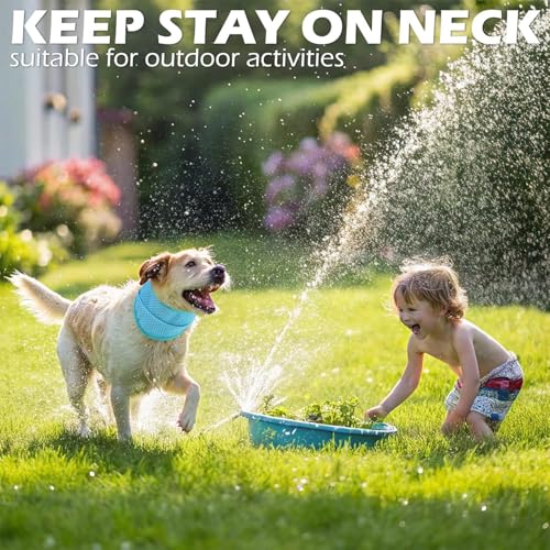 KASESSS Hunde Halstücher Kühlend, Hundehalstuch, Kühltuch Hund Halstuch Kühlend, Hundes Bandana im Sommer, Atmungsaktiv Kühlhalsband für Hundes zum Ausruhen, Schlafen, Sommerspaziergang und Spielen