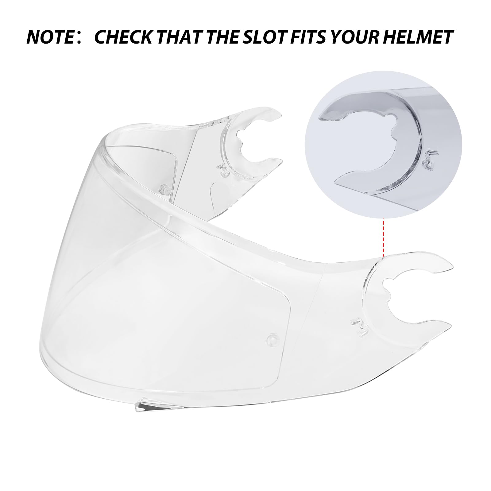 Visiera Casco Moto per Shark Skwal D-Skwal 2 Spartan,Sostituzione della Visiera della Lente del Casco del Parabrezza del Motociclo,Lente Per Visiera Per Casco(Trasparente)