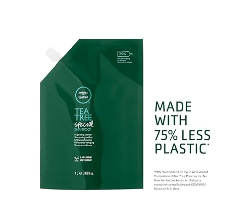 Miniatura 2 de Tea Tree Champú especial, limpieza profunda, refresca el cuero cabelludo, para todo tipo de cabello, especialmente cabello graso, 33.8 onzas líquidas