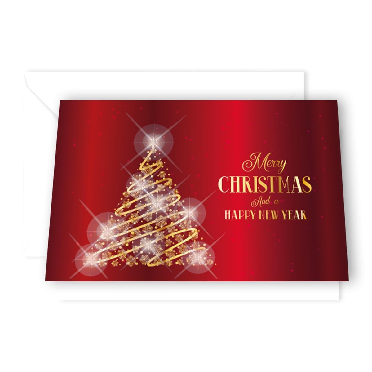 Lot de 30 cartes de Noël élégantes de qualité supérieure avec 30 enveloppes, 12 x 18 cm, cartes pliantes pour entreprises, cartes de Noël, merry christmas joyeux Noël