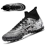 Xinghuanhua Herren-Fußballschuhe High-Top-Spikes Jugend-Fußballschuhe Professionelle Leichtathletik-Trainingsschuhe für Kinder Fußballschuhe für Erwachsene für den Außenbereich