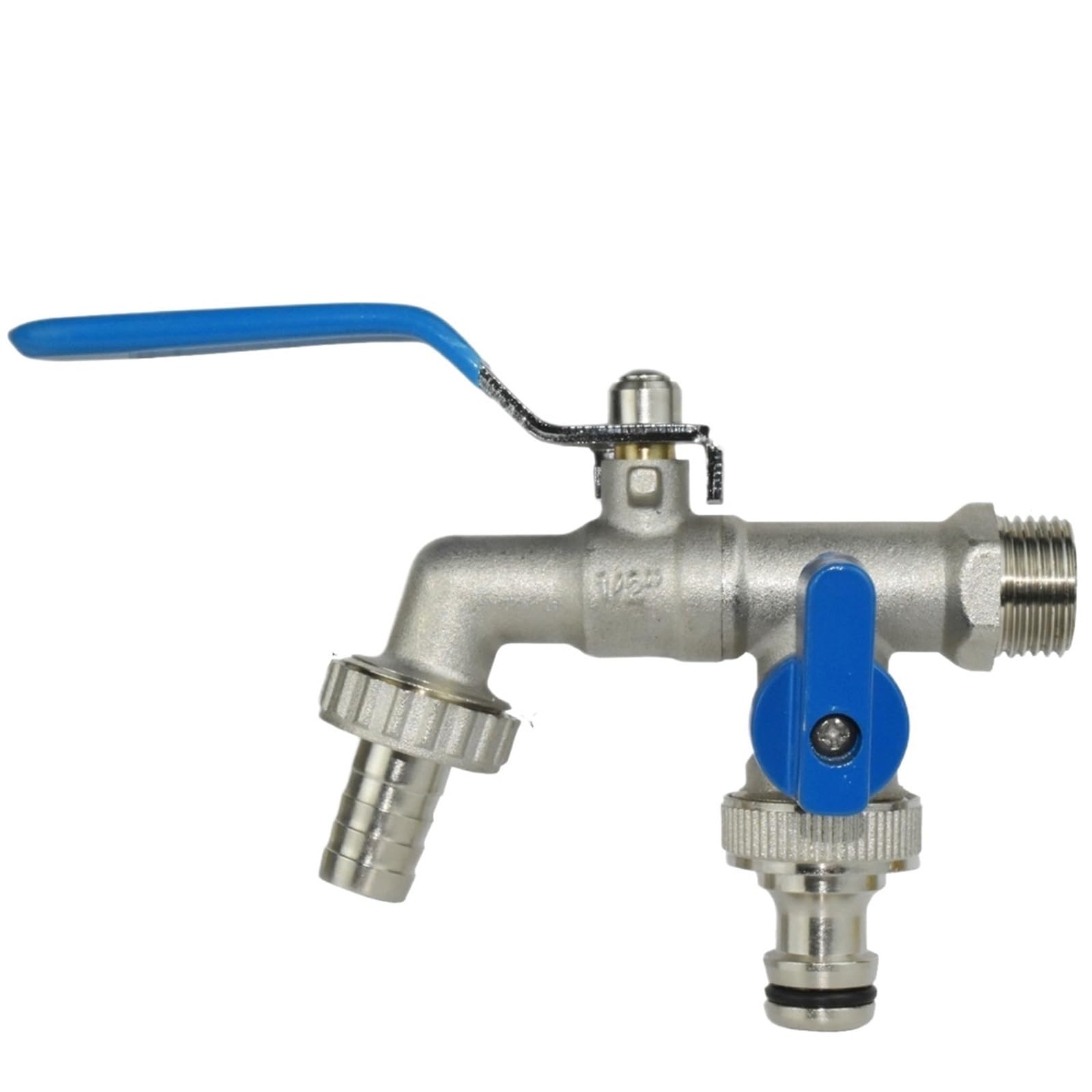 Wtaxbh Spl11-588 Outside Tap Garden Replacement 1/2'' Ibc Water Tank Connector Brass Tap Faucet Adapter 2-Way 1-Way Irrigation Hose Joint Fitting Ball Valve(Spl11-588)