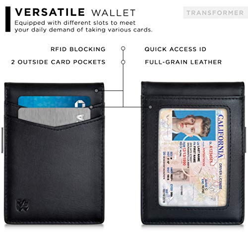 image for SERMAN BRANDS Money Clip Wallet - Mens Wallets slim Front Pocket RFID 