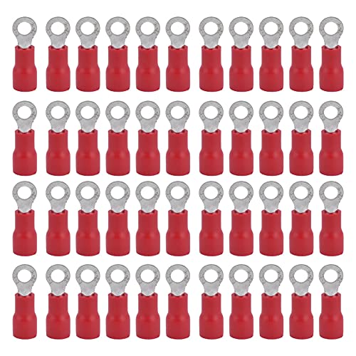 1000pcs 22-22 Gauge Ring Insulated Electrical Wire Terminals Wire Crimp Connectors Red