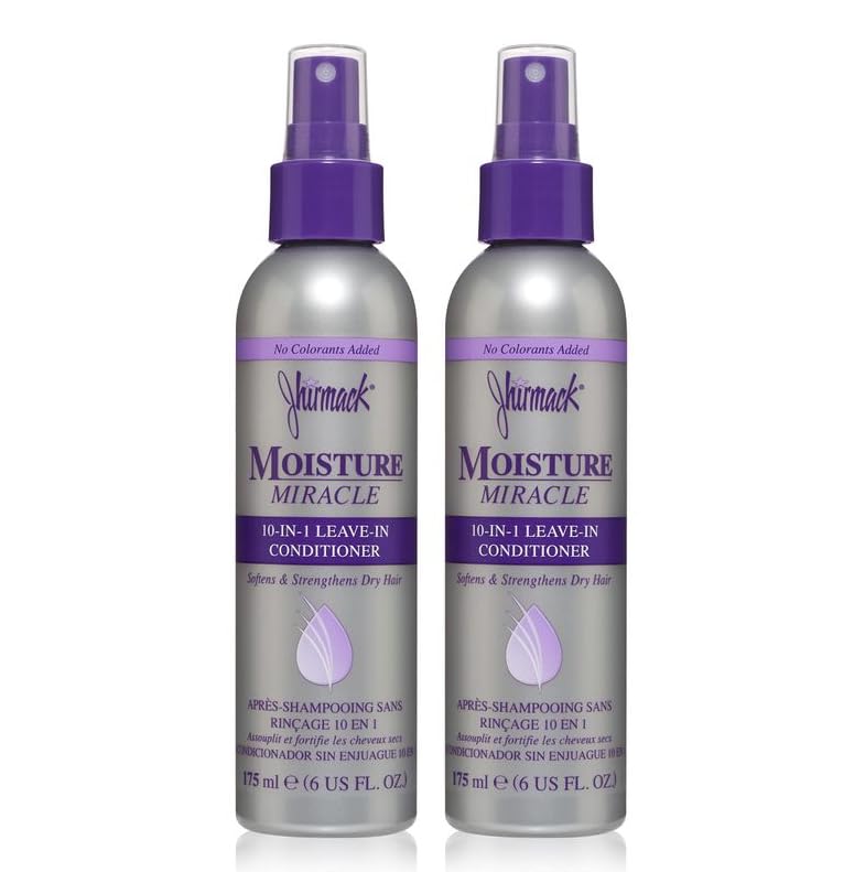 jhirmack 10-in-1 Leave-In Conditioner Spray | Heat Protectant | Detangles, Softens, Repairs & Adds Shine | Made with Vitamin E & B5 | Set of 2
