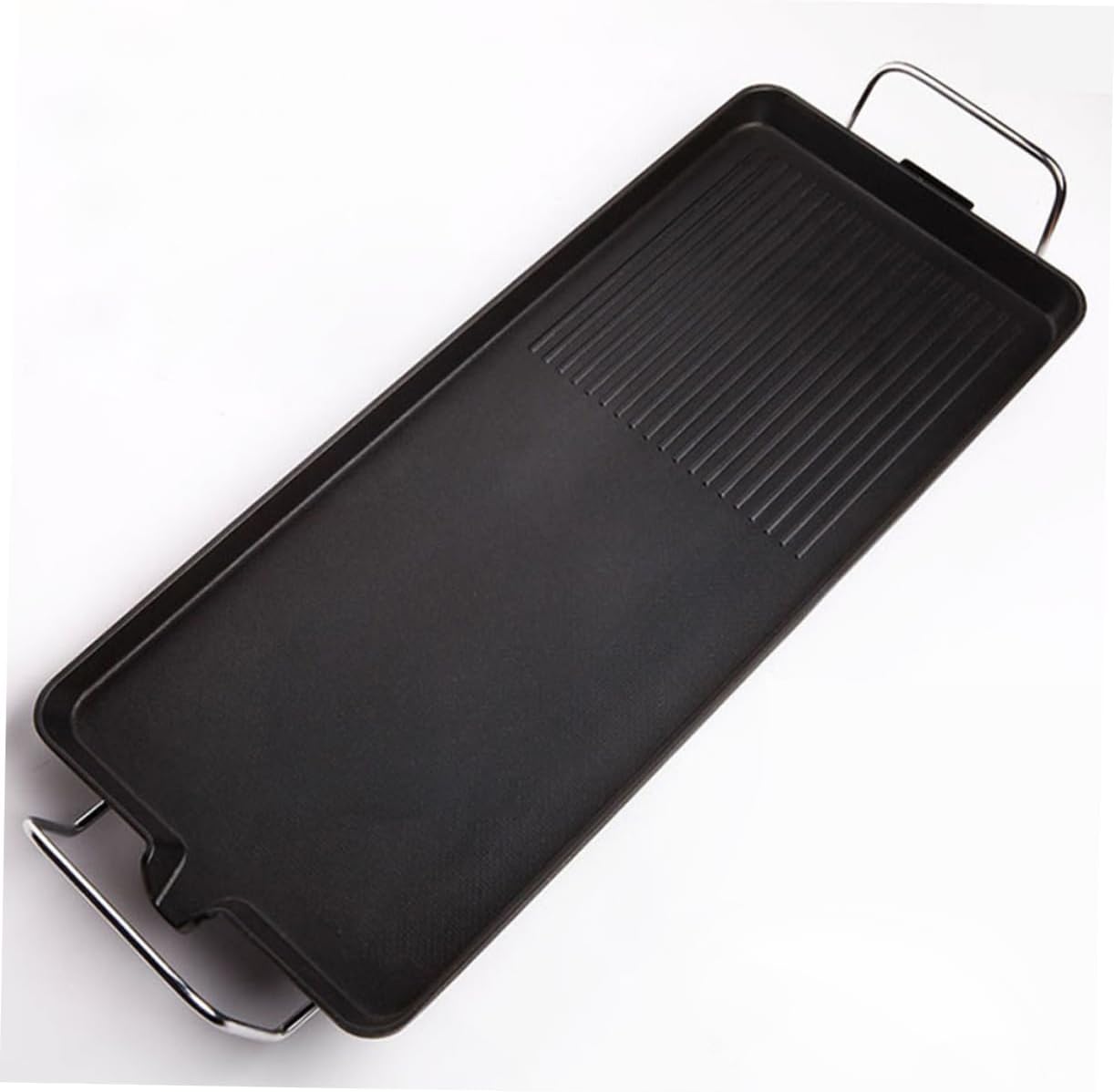 Cabilock 1set Nonstick Electric Drainage Design Indoor Griddle Plate for Smokeless Cooking Nonstick Roast Meat Dish for Home Bbq Parties