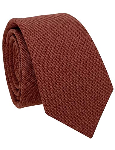 Image of Kebocis Mens Solid Color Cotton Necktie for Men