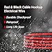 TMH 2pin 2 Color Red Black Cable 20FT - 14 AWG Hookup Electrical LED Strips Extension Wire 15A 12V/24V, 2 Conductor Parallel Strips Extension Wire for Ribbon Lamp Tape Lighting (1 Pcs)