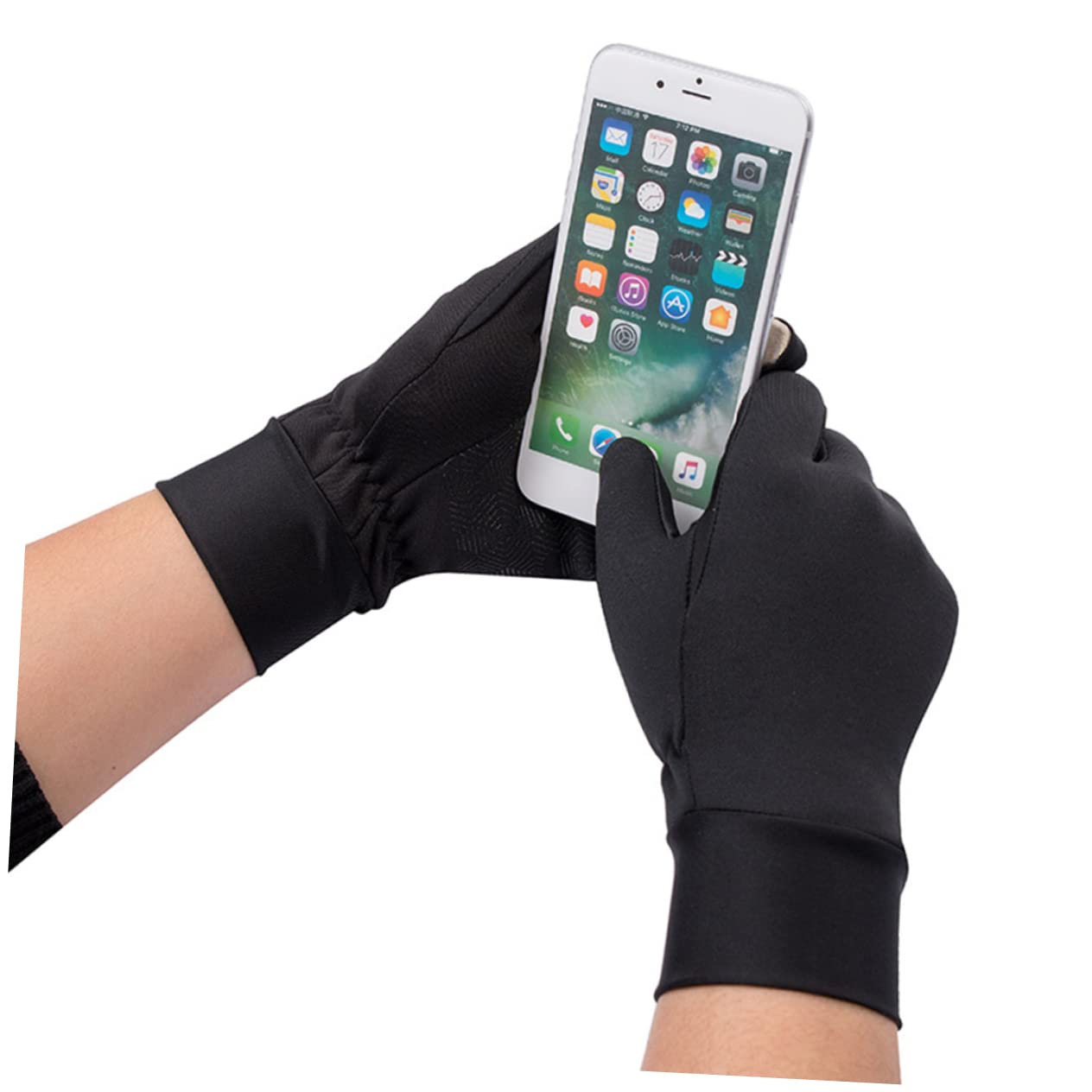 GALPADA 3piezas Guantes De Invierno Táctiles Para Ciclismo Guantes Antiviento y Térmicos Para Hombres y Mujeres Para Actividades s Negro