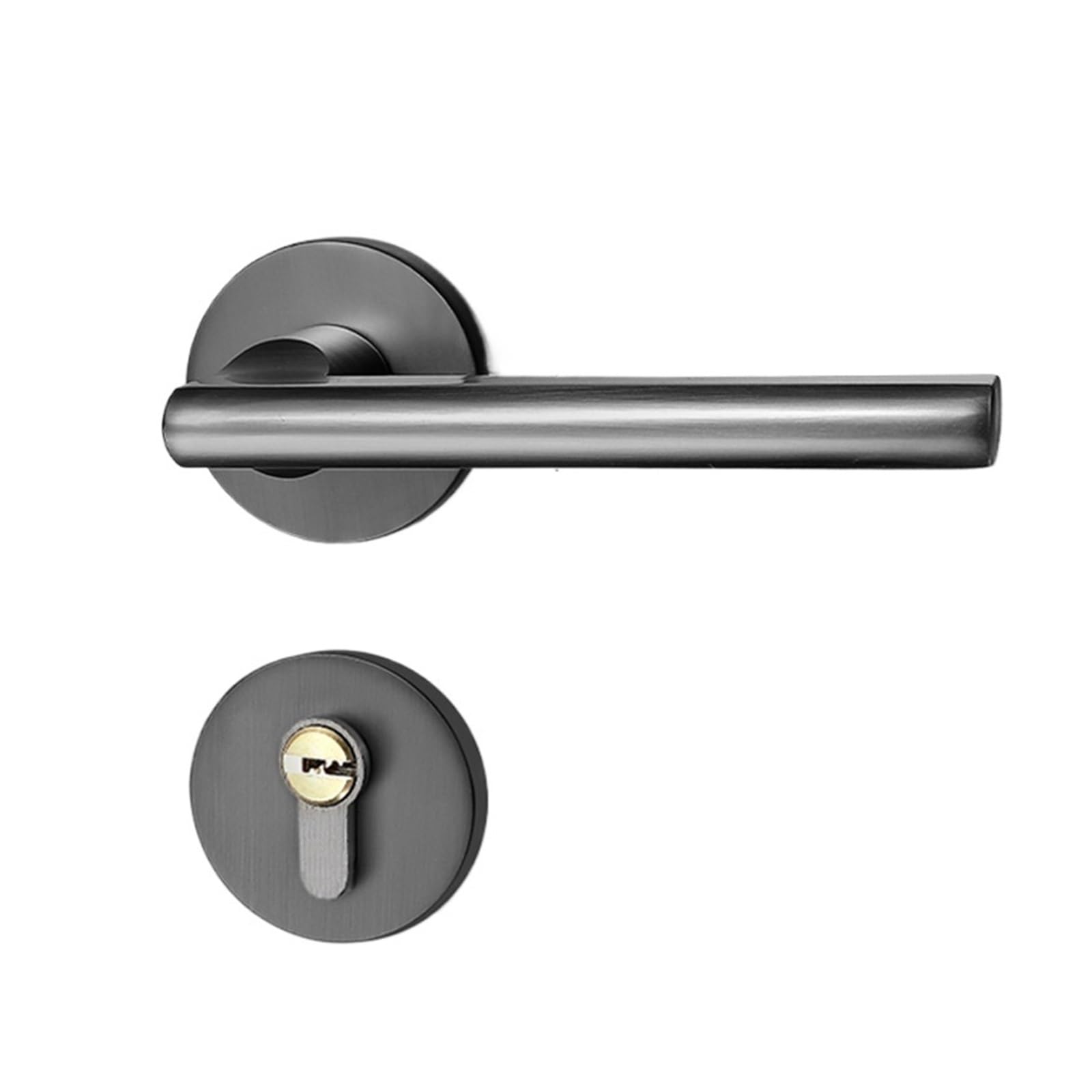 Serrure de porte magnétique en nickel noir pour chambre et bois