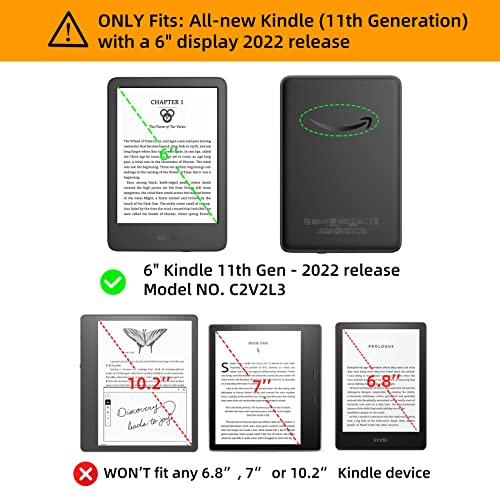 Kindle 11th Generation 2022 Accessories: Clear Case Stand & Leather Case