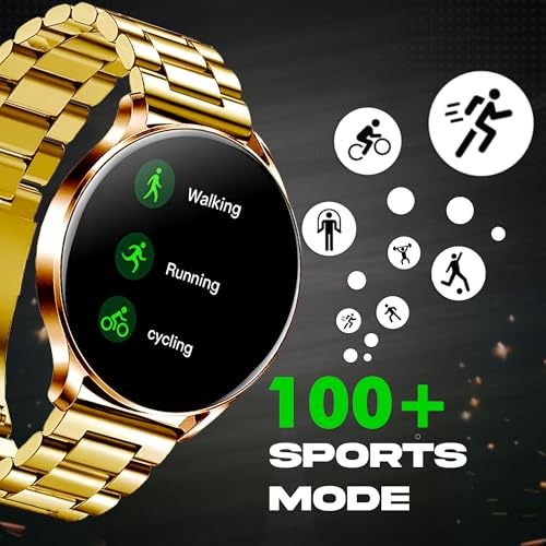 Image of GameSir Active 5 Smart Watch AMOLED Display 1.3 inch Screen, 360 * 360 Resolution, IP68 Waterproof with Multiple Watch Faces Bluetooth Calling Round Dial Smartwatch for Men & Women (Metal-Gold)