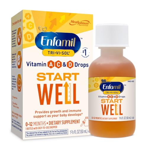 Image of Enfamil Tri-Vi-Sol Infant Multivitamin Drops, Supports Growth & Immune Health for Babies, 50mL Bottle​