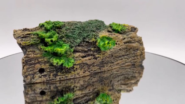 Tronco Decorativo Per Acquario - Grotta In Resina Per Pesci Betta E Rettili 16x8x5 Cm - Foto 6