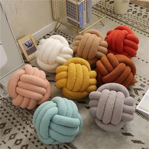 Boule d'oreiller décorative à nœud en velours pour canapé