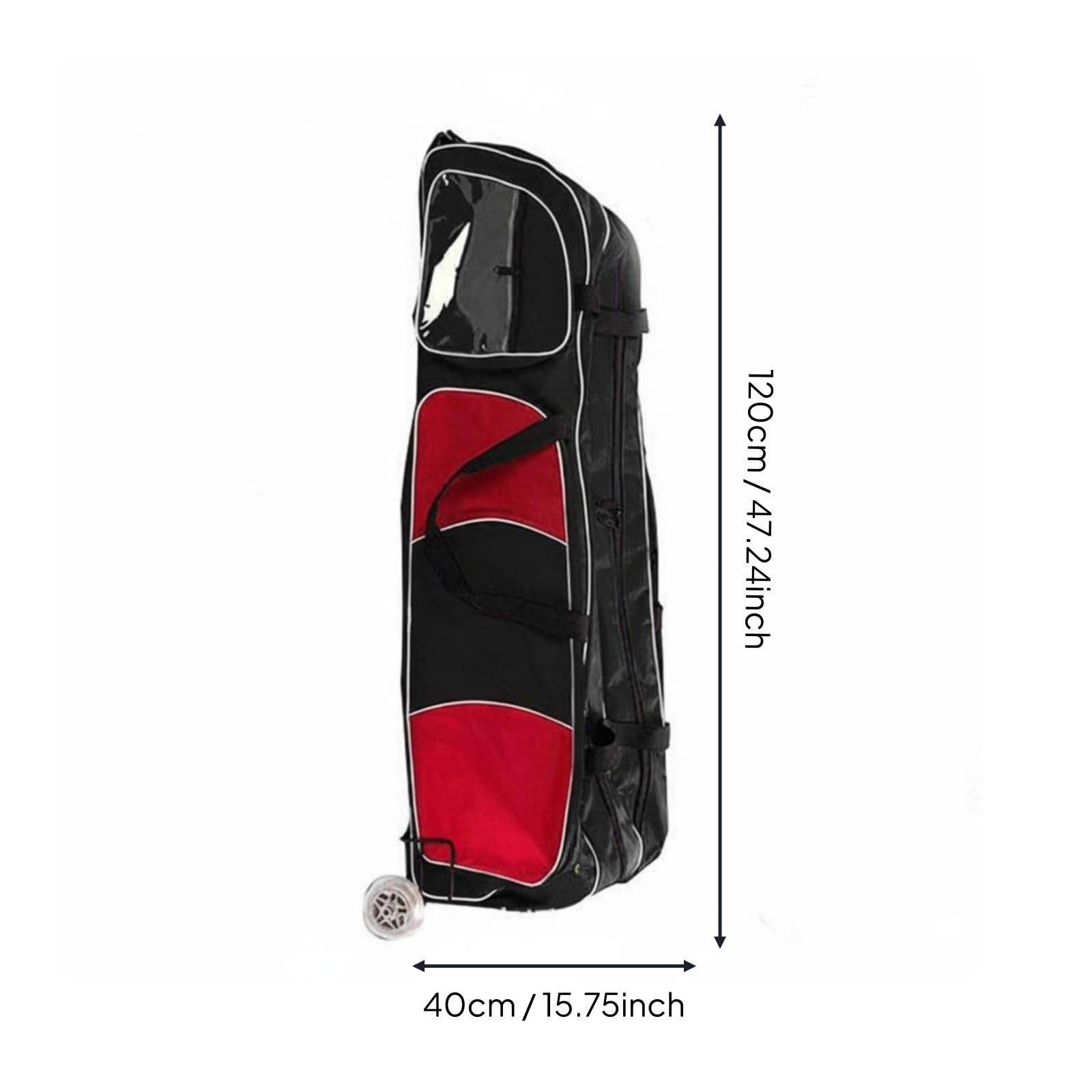 Fencing Gear Case Valigia da Scherma Carrello Borsa Porta Attrezzatura Custodia Tessuto Oxford con Telaio Metallico E Base in Legno Ruote Oversize