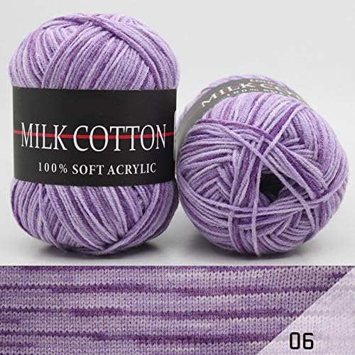 6X 50g Knitting Rainbow Wool Yarn Balls Colorful Hand Crochet Knitting Double Acrylic Yarn Set, 23 Colors - Image 3