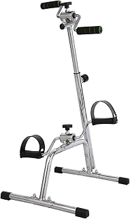 Bicicleta estática, pedaleador Ajustable para ejercitar Brazos y piernas con Resistencia Variable, Ayuda a Mejorar la circulación, para Entrenamiento en casa/plata/95 x 53 x 40 cm