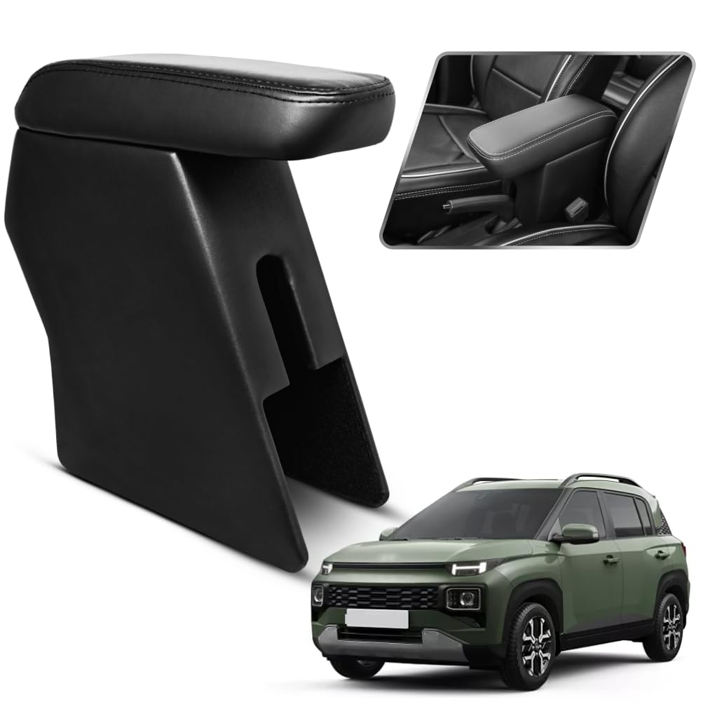 CARVESX High-End Armrest with Enhanced Comfort & Hidden Storage for Hyundai EXTER (All Models, Black)-image-24