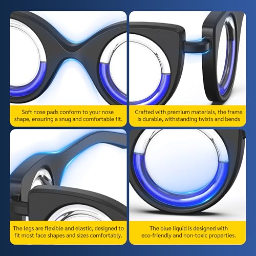 Image of NEOISM Motion Sickness Glasses, Car Sickness Glasses with Full Black Bag