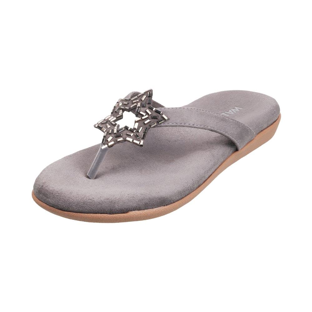 Walkway by Metro Brands Womens Grey Synthetic Fashion Sandals 3-UK 36 (EU) (32-1450) (B09SJ4XWK3) Amazon Price History, Amazon Price Tracker