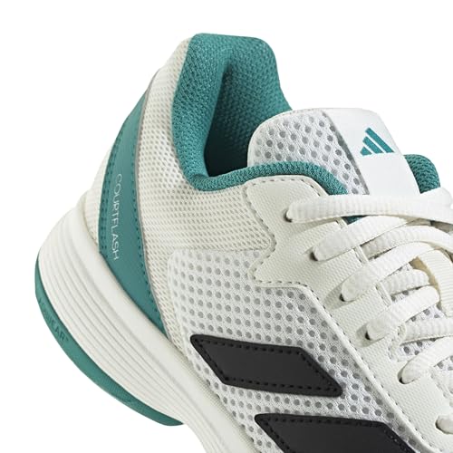 adidas Unisex Kinder Courtflash Kids Tennis Shoes Tennisschuhe, Cloud White/Pure Teal/Off White