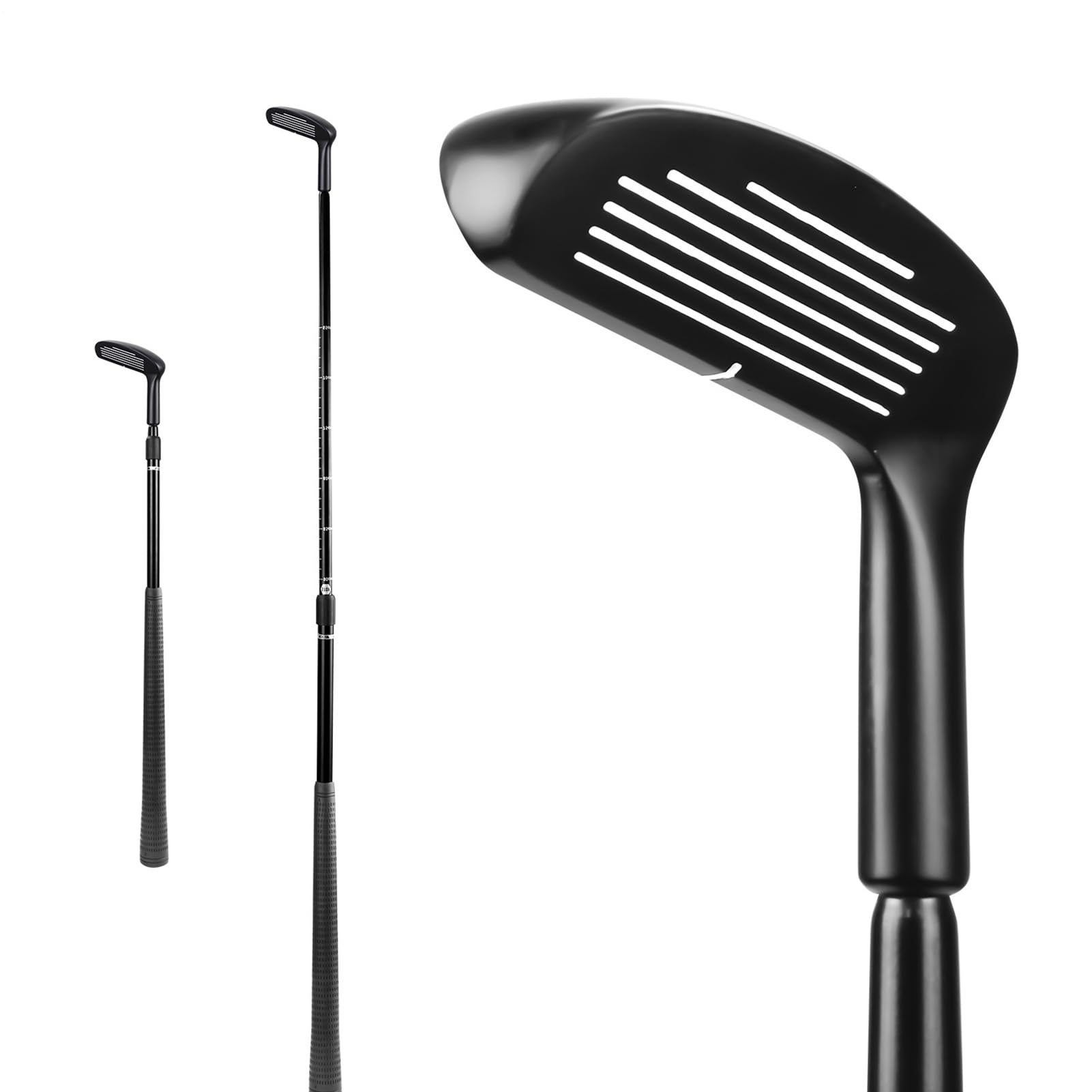 Club de Golf Wedge réglable avec échelle pour droitiers et gauchers - Tige de Putter Robuste pour et Adultes débutants - Poignée télescopique antidérapante avancée