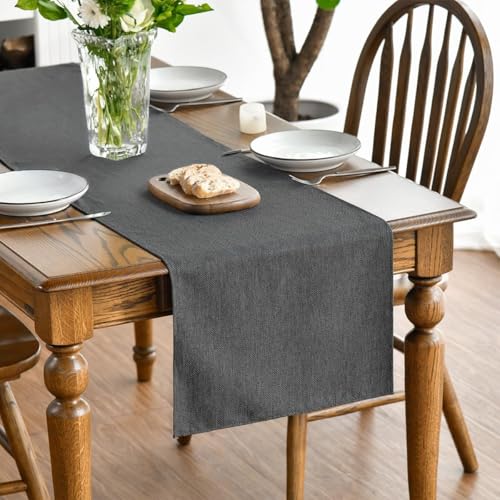 Artoid Mode Grigio Primavera Runner Da Tavolo Autunno Lavabile Cucina Tavolo Da Pranzo Decorazione Per Interni Vacanze Festa Decorazione, 40x140 cm - immagine 3
