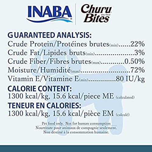 Churu Bites by INABA Dog Treat, Chicken & Tuna Flavour 8 Pack (64 x 12g total) / Crispy Pouches with Creamy Filling Treat - Image 2