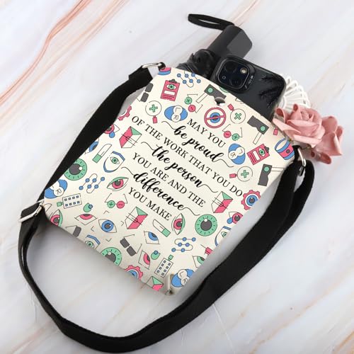 BDPWSS Eye Doctor Gifts For Women Optometrist Gift May You Be Proud Of The Work You Do Optometry Graduation Crossbody Bag4