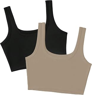 Toochki Tops for Women Crop Top for Women's Tank Activewear Tee Sports Casual Cotton Camisole Pack of 2 Combo Price In India