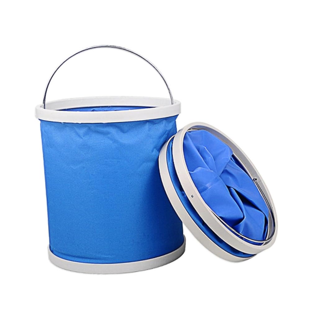 2pièces Seau avec Poignée Robuste Et Flexible pour Camping Randonnée Et Activités De Plein Air Accessoire Pratique De Nettoyage Transport