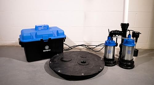 Miniatura 3 de Westinghouse - Bomba de sumidero de respaldo de batería con sistema de alarma, 12 HP - Bomba de sumidero de respaldo de hasta 5,200 galones por hora